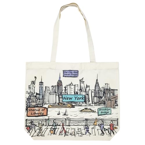 Image of Cities Around the World Artwork Tote Bag Series- Designed in the USA, 17 inchx14 inch, Double Sided Print, Souvenir & Gift