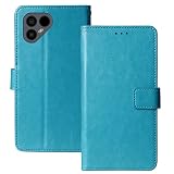 Dingshengk Flip Premium Cuir Housse Magnétique Téléphone Coque TPU Silicone pour Fairphone 4 6.3' Étui Cas Couverture Protecteur Case Portefeuille Cover Business Wallet (Bleu)