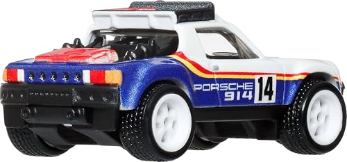 Image of Hot Wheels Premium Car Culture Collectible Toy Car, 1:64 Scale Die-Cast Porsche 914 Safari (Chassis CON), Eurospeed Vehicle with Real Riders Tires