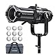 Godox VSA-19K Spotlight Attachment Kit, konischer Snoot mit 19° Projektionslinse und 9 Gobos für Bowens Mount Flash Speedlite, Studio Strobe Monolight, Fotografie LED Licht und Video Licht (VSA-19K)