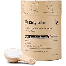 Dirty Labs | Probiotic Toilet Bowl Cleaner Powder | with Phytolase Bio Enzymes | 24 Doses | Septic-Safe, Biodegradable, Bleach-Free | Verdure Scent Cassis. Tuberose. Birch.