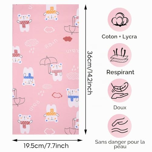 Yogopro Lot de 4 écharpes tubulaires pour enfant - Écharpe tube - En coton - Multifonction - Pour l'hiver, le printemps, l'automne – vue 2