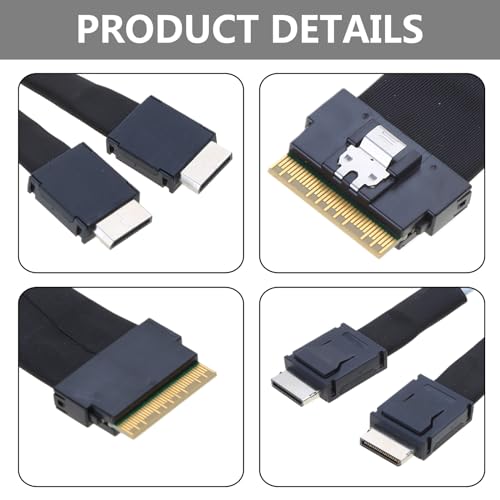 Cable SlimSAS SFF-8654 8X a Oculink SFF-8611 4X 4ix2 estandarizado 6