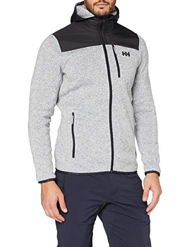 Helly-Hansen Mens Varde Knitted Fleece Jacket, 853 Grey Fog, XX-Large