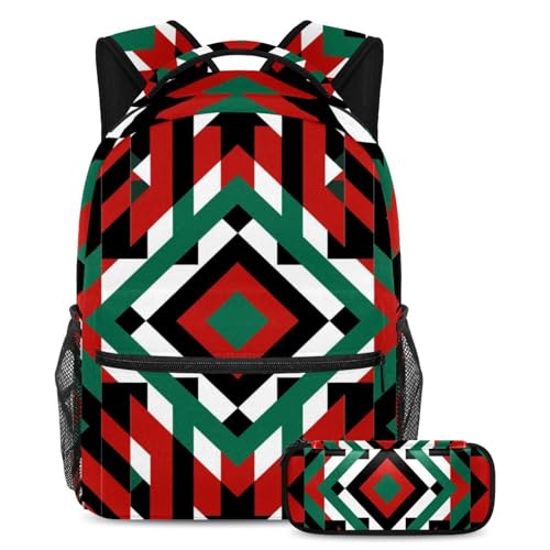 Sac à dos drapeau artistique pour le collège et le lycée avec sa trousse assortie
