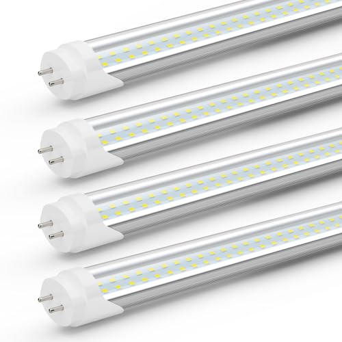 Reisener T8 LED Bulbs 4 Foot, 24W 3120 Lumen, 6500K Cool White, Type A+B 4FT Tube Light, T10 T12 65W...