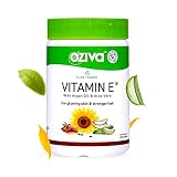 Oziva Plant Based 100% Natural Vitamin E + Aloe Vera + Argan Oil for Glowing Skin & Stronger Hair, 3