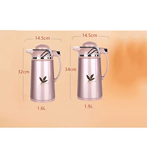 Thermische Karaffen, Roestvrijstalen isolatie pot isolatie pot koffie en thee incubator theepot drinkfles (roze) (Size… - Image 3