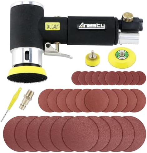 Mini Druckluft Poliermaschine Exzenterschleifer Schleifmaschine Polierer 25mm 50mm 75mm Schleifscheiben
