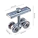 KUMGROT 2pcs 4 Wheel Trolley Assembly Box Rail Hanger Wheel Trolley Silent Stable Roller Trolley with Steel Plate M12 Bolt for 1.97’’ Wide and All 1.69’’ or Taller Strut Channel