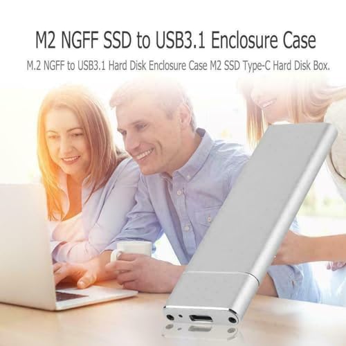 Caja externa para disco M.2 NGFF USB 3.1 aluminio miniatura 3