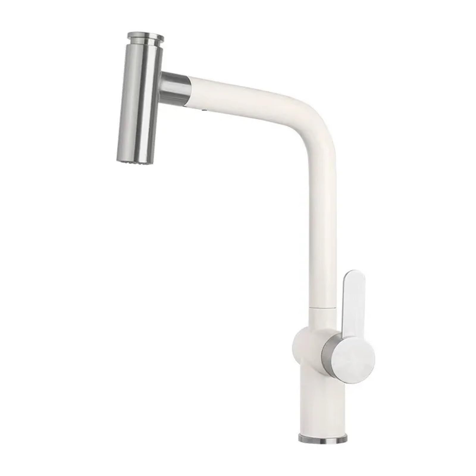 Kitchen Faucet, Quartz Stone Universal Rotate Pull-Out Faucet, Kitchen Sink Dual Effluent Modes, Cold and Hot Control Bathroom(Oat Color)