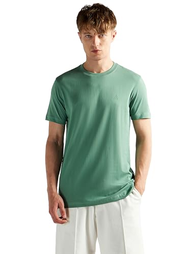 Image of Clans & Hans Men's Super Combed Cotton T Shirt, Regular Fit Round Neck Tshirt, Half Sleeves, Plain T-Shirt for Men