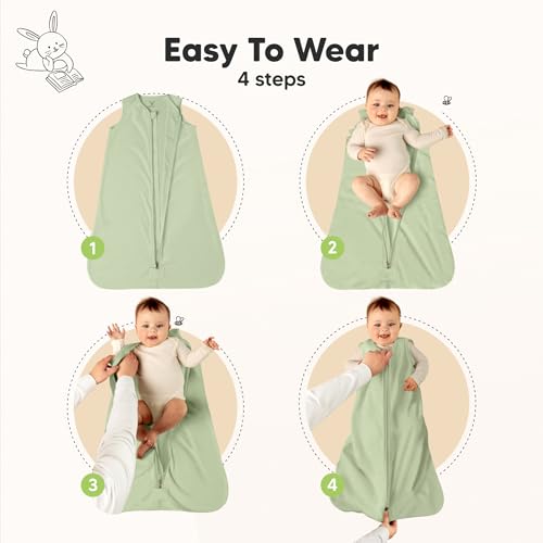 Image of 2-Pack Baby Sleep Sacks, Zipper Wearable Blanket - 100% Organic Cotton 0.5TOG, Soft Lightweight Toddler Sleeping Sack 6-12 months, Easy to Wear Newborn Swaddles Sleepsack (Roarsome, M)