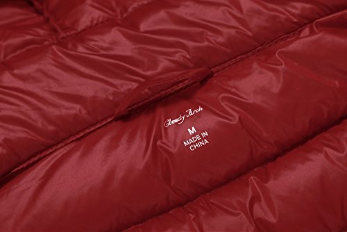 Cloudy Arch Women's Winter Outwear Light Down Coat Hooded Jacket Nck, Claret, Us L, Asian Xxl #TOP3