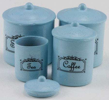 Dollhouse Miniature Kitchen Canister & 3 Bowl Nesting Set in