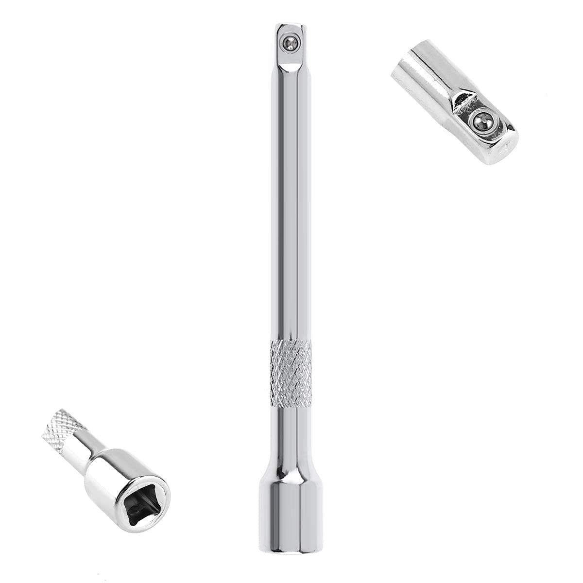 OriGlam 1/4" Drive Extension Socket Wrench Extension, 4-Inch Ratchet Extender Chromed Steel, 1/4 Inch Drive Drive Socket Extension