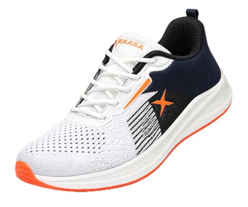 Image of Kraasa Men's Running Shoes | Breathable Mesh Upper | Lightweight Phylon Sole | Cushioned EVA Insole | Comfortable Sports & Casual Sneakers for Gym, Walking & Daily Use