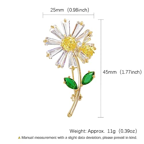 Image of Brooch Pins for Women Fashion Jewelry Cubic Zirconia Brooches and Pins for Birthday Wedding Party Gift