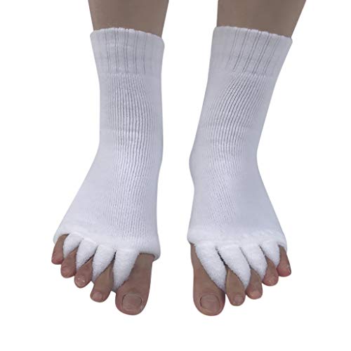 Winsummer Yoga Sports Gym Five Toe Separator Socks Alignment Pain Health Massage Socks Spacer Relaxing Open Toe Socks