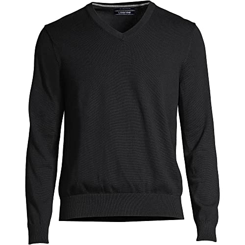 Lands' End Men's Classic Fit Fine Gauge Supima Cotton V-Neck Sweater2