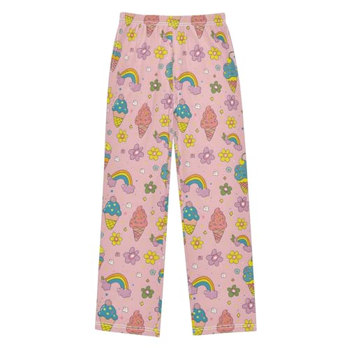 Pajama Pants Rainbows Ice Creams Flowers PJ Bottoms Sleepwear Lounge Sleep Pant with Pockets