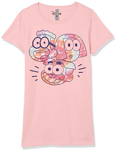Disney Little Big City Greens Tie Dye Girls Short Sleeve Tee Shirt