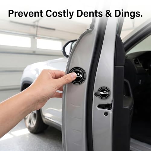 Image of Oblivion Universal Car Door Shock Absorber Pads 18 Pcs - Anti-Collision Rubber Gaskets, Silicone Noise-Reducing Stickers, PVC Shock-Absorbing Side Protection Guards, Durable Seal Accessories