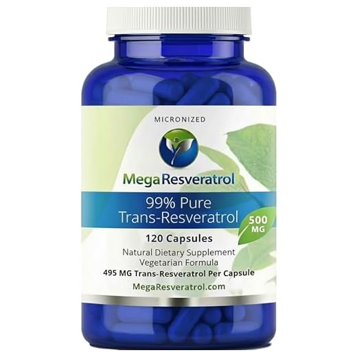 Mega Resveratrol, farmaceutisk kvalitet. Certifierad 99% renhetsgrad. Mikroniserad TRANS-resveratrol, 120 vegetariska kapslar, 500 mg per kapsel. Renhets-certifierad. Inga inaktiva ingredienser tillsatta.