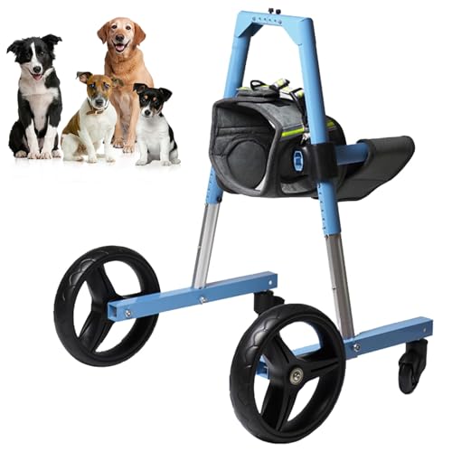 犬用車椅子、4輪サポート前脚用ドッグ車椅子、調整可能犬用移動補助、ペット用脚部固定具&股関節サポート、歩行補助犬用カート、負傷/麻痺用 xs