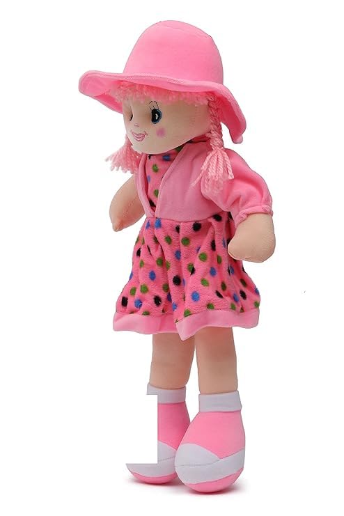 Image of Fun4you Soft Doll 50cm - Cute Pink Plush Toy for Girls, Kids & Toddlers | Stuffed Doll for Baby Girl | Birthday, Nursery, Valentine Gift, Cuddly Toy for Playtime & Room Decoration