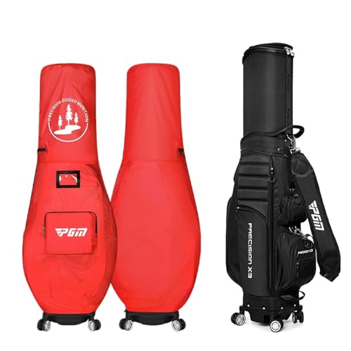 ROFBIHG �S���t �L���f�B�o�b�O �L���X�^�[�t�� �ԗ֕t���v�[���[�S���t�o�b�O �����Y ���f�B�[�X �N���u�P�[�X �y�� Golf Bag ��e�� �R���p�N�g���[ �h���ϖ� ���芴 �ԗ֕t�� �h�J�J�o�[�t��(�t�����X)