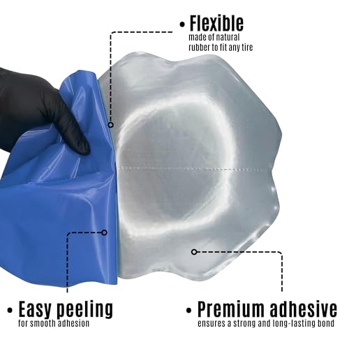 Image of Bias Ply Tyre Repair Patch No. 7 | Heavy-Duty, Strong & Flexible Puncture Repair Patches for Cars, Trucks, Tractors & Commercial Vehicles | Durable Tyre Repair Solution | Box of 5