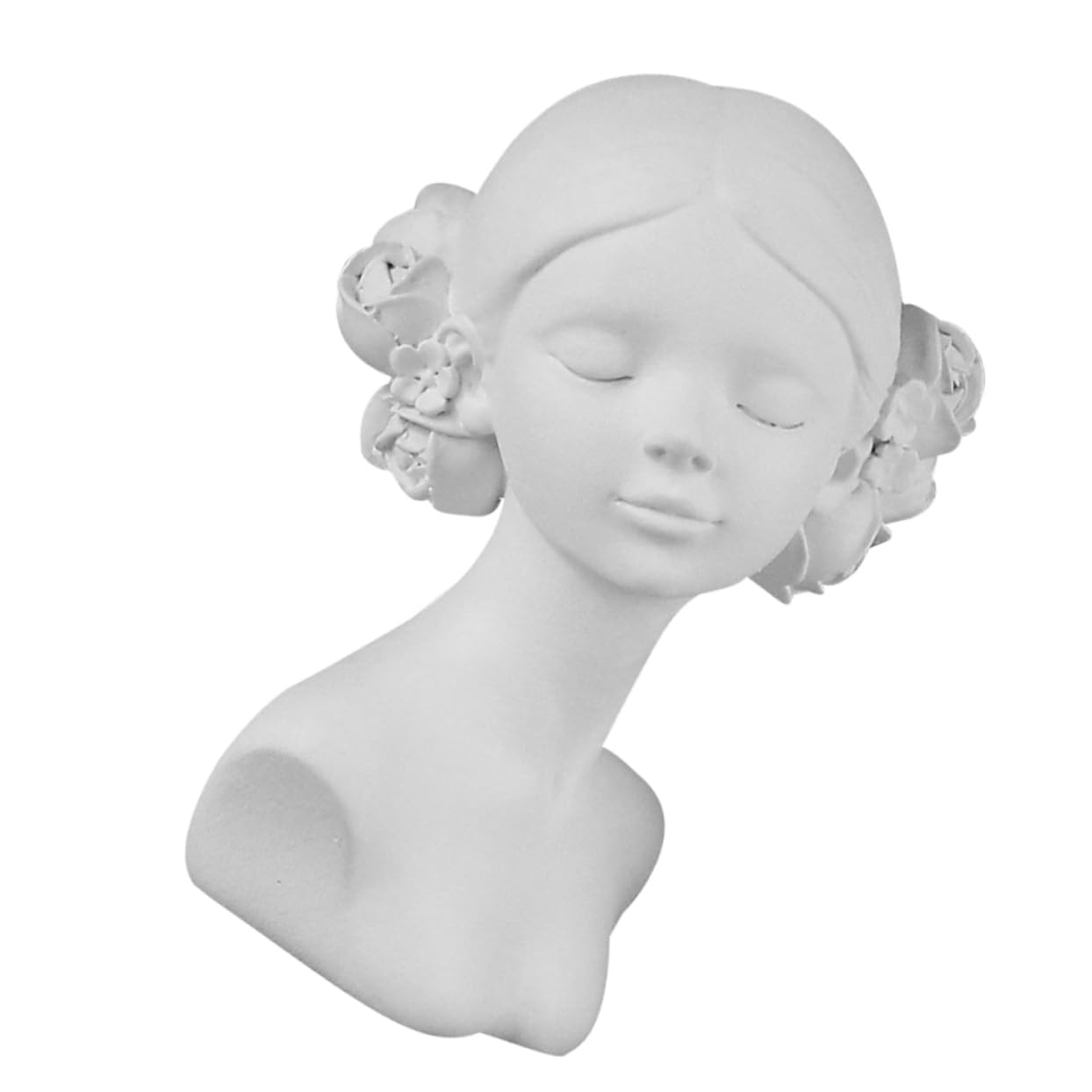 VINTORKY Resin Girl Figure Little Girl Statue Resin Bust Female Statue Home Decor