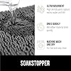 GORILLA GRIP Dog Doormat, Absorbent Doormats for Muddy Dogs Paws, Machine Washable Soakstopper Rugs, Cleaner Floors, US Designed Pet Bed Door Mat, Indoor Entrance Pets Rug, Mats 24x17 Gray #4