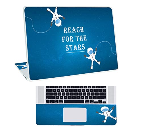 Inkykart Space D13 Top+Wrist Pad Vinyl Laptop Skin/Sticker/Cover for 14 Inches Laptops Laminated-Removable-HD Quality Compatible for Hp-Dell-Sony-Lenovo-Asus etc.(13.8x9.6 Inches)