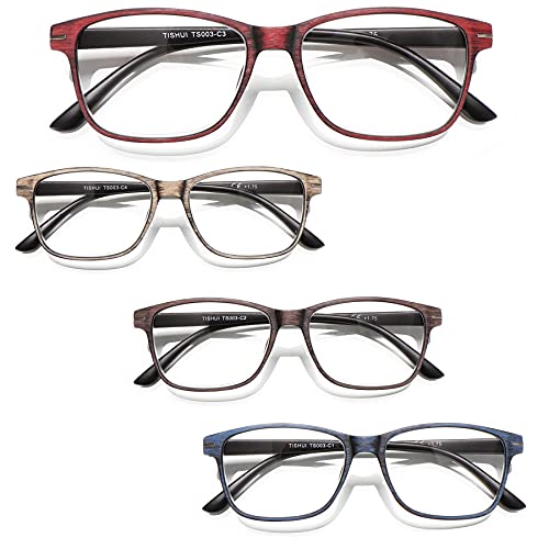 TISHUI Pack de 4 Gafas de Lectura 1.5 Gafas para Presbicia Hombres Mujeres,Lectores de ojos de gato para mujeres y hombres, gafas de moda Cover