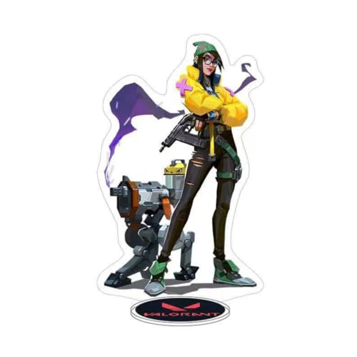 GLPMZANB Valorant Character Acrylic Stand Figure Game Poster Standing plates Valorant Table Decorations,Desktop Ornaments Home Decoration Ornaments (Killjoy)