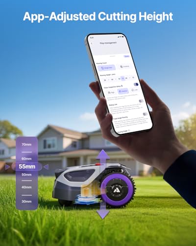Image of ANTHBOT M9 Robotic Lawn Mower, Perimeter Wire Free 0.3 Acre, AI Vision+ RTK Positioning, Obstacle Detection & Smart Scheduling, Auto Mapping, App Control, Compact Robotic Lawnmower 45% Slope