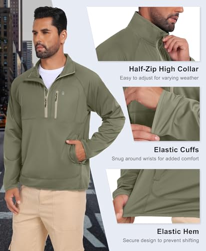 Image of Little Donkey Andy Men's Golf Pullover Windbreaker Quarter Zip Golf Jacket