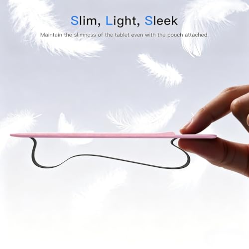 Image of MoKo Pencil Case Holder Fit The Apple Pencil (Pro and USB-C and 1st and 2nd Gen), Detachable Elastic Pocket for Stylus Pen with Elastic Band Attached to iPad Case, Flowers Pink