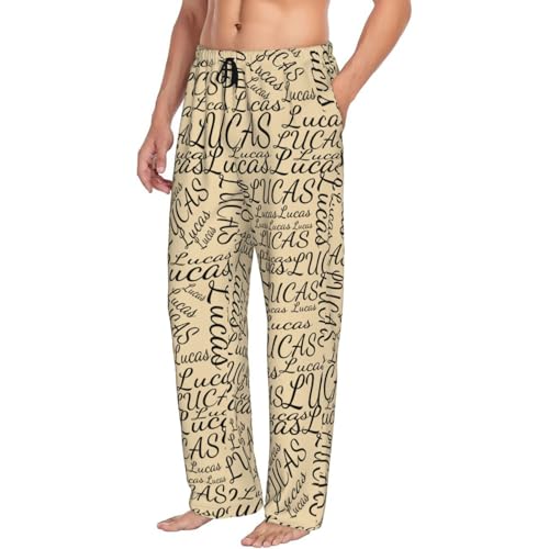 Personalized Men's Pajama Pants, Custom Mens Pajama Bottoms, Personalized Pajama Pants for Men Black Blue2