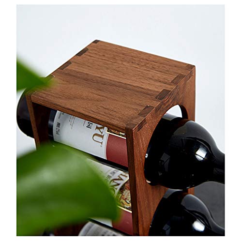 Soporte para botellas de vino de nogal natural 3 niveles miniatura 6
