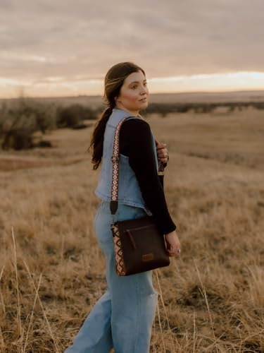 Wrangler Aztec Crossbody Purse Medium Shoulder Bags for Women Western Handbag with Guitar Strap2