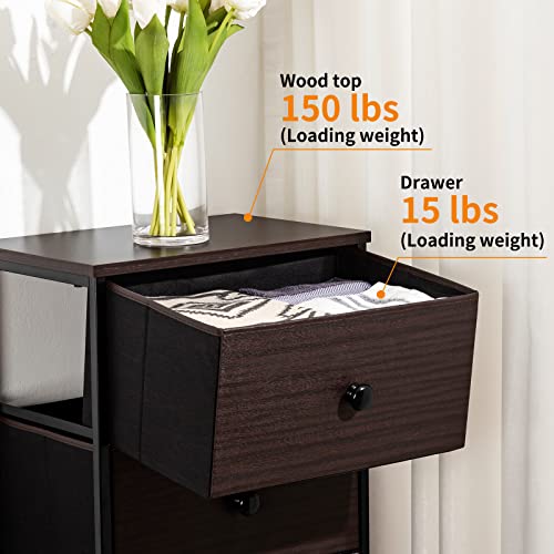 Reahome 5 Drawer Dresser For Bedroom Faux Leather Chest Of Drawers Closets Large Capacity Organizer Tower Steel Frame Wooden Top Living Room Entryway Office (Rustic Brown) Rzp5R1 #TOP5