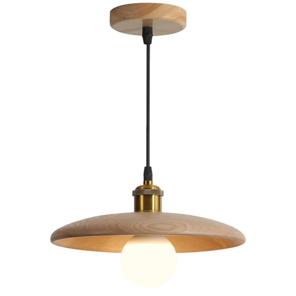 Mini lampa wisząca w stylu vintage z drewnianym abażurem, regulowanym przewodem Lampa do salonu Sufitowa oprawa oświetleniowa do wyspy kuchennej Kawiarnia Oświetlenie wewnętrzne Star of Light