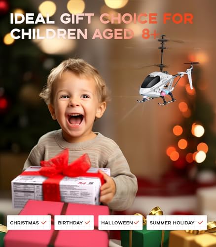 Image of SYMA RC Helicopter,Remote Control Helicopter for Kids Airplanes with Altitude Hold, 3.5 Channel, Gyro Stabilizer, Remoter Aircraft Helicopter Toys for 8-12 Boys Girls as a Gift Indoor White