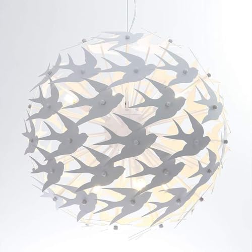 Art lampes suspendues LED hirondelle au design de oiseau en fer pour intérieur