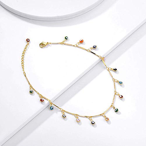 Image of Fettero Anklet Bracelets for Women Gold Plated Dainty Waterproof Anklet Charm Bracelet Summer Beach Foot Jewelry