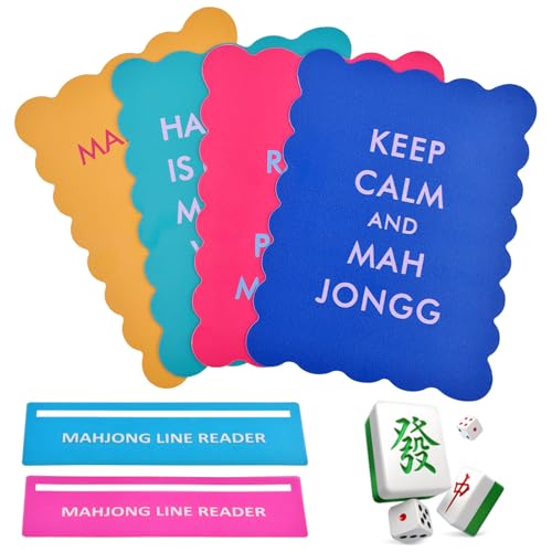 Cartas Mezcladoras Mahjong en PVC Multicolor 6 Piezas